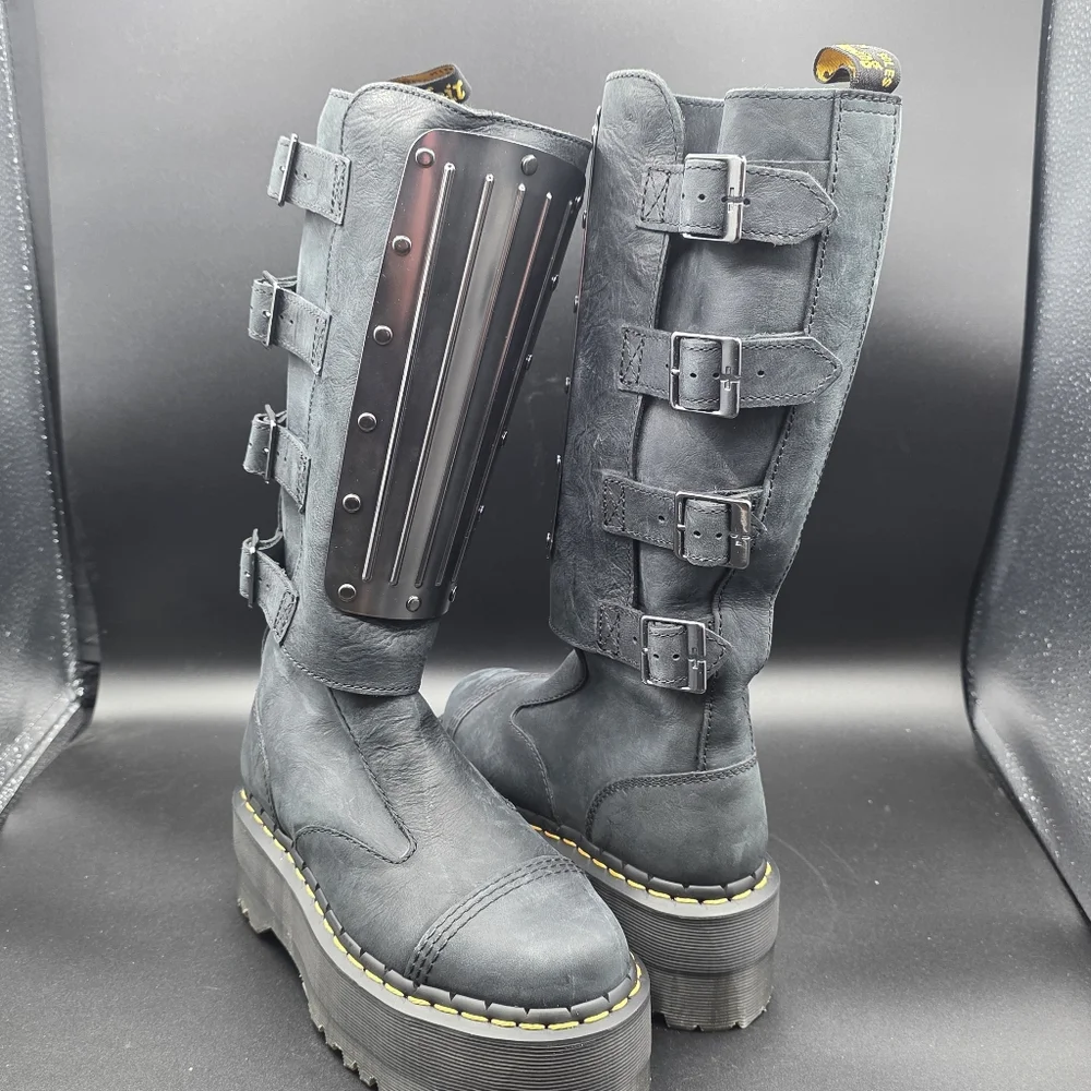 Dr. Martens Jadon Max Boot Hi Buckle Platforms
